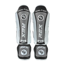 Rex Titan White Boxing Muay Thai Shin Guards